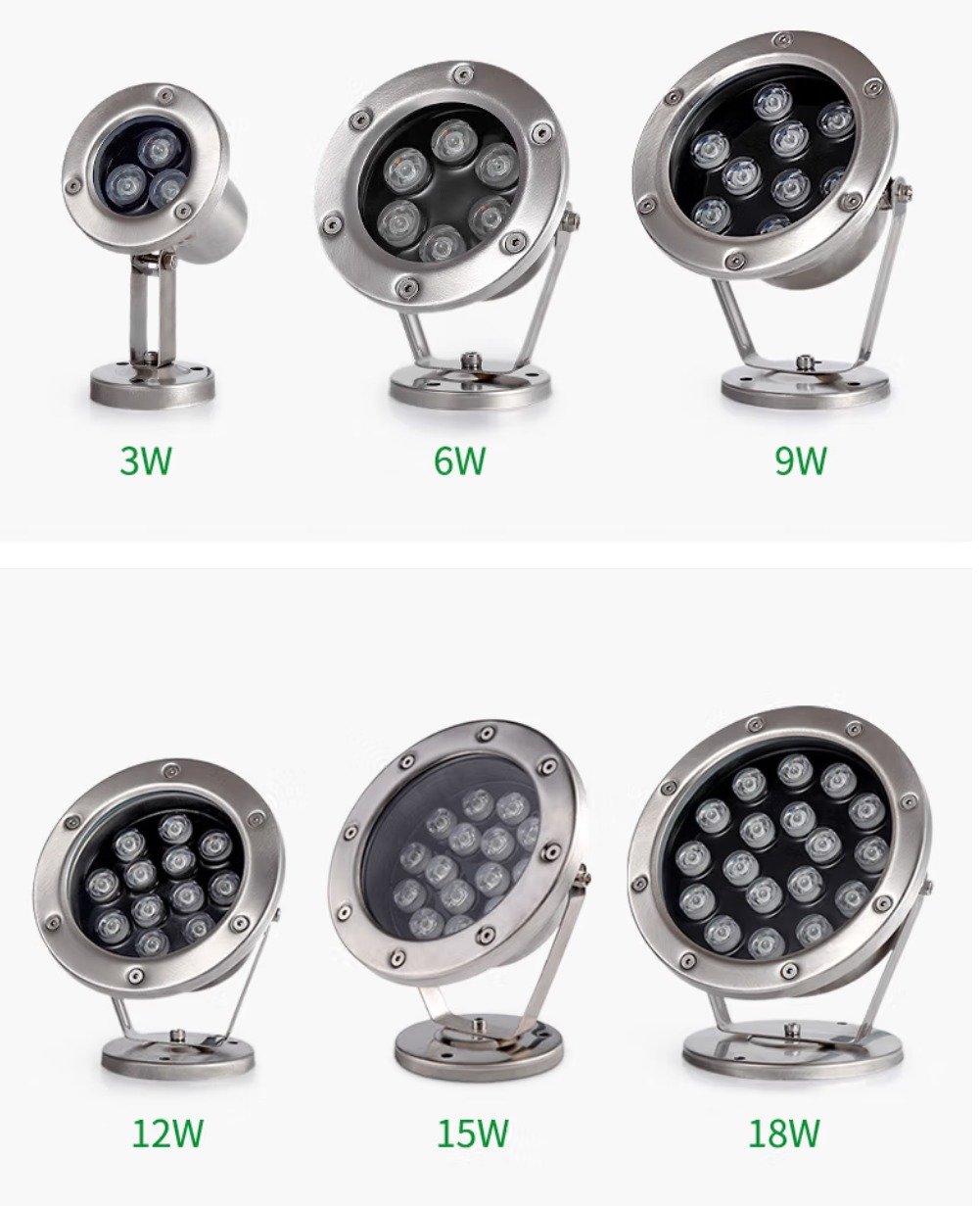 PROJECTEUR FONTAINE LED 12V 3W 80MM IP68 - Image 2