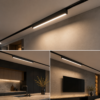 Luminaire rail magnétique LED installé dans un intérieur moderne avec lumière chaude