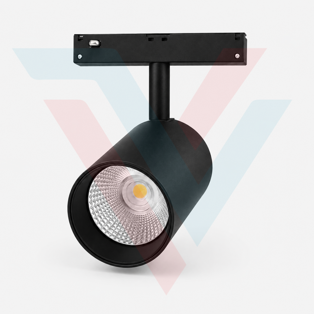 Spot LED orientable noir pour rail magnétique