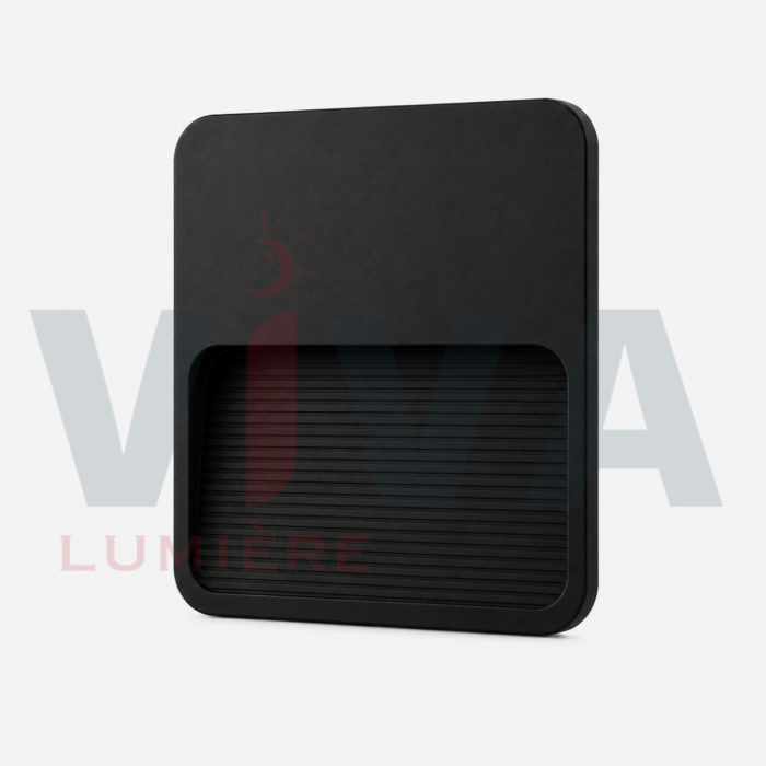 Applique murale LED noire pour escalier