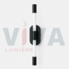 Applique murale LED tube verticale noire