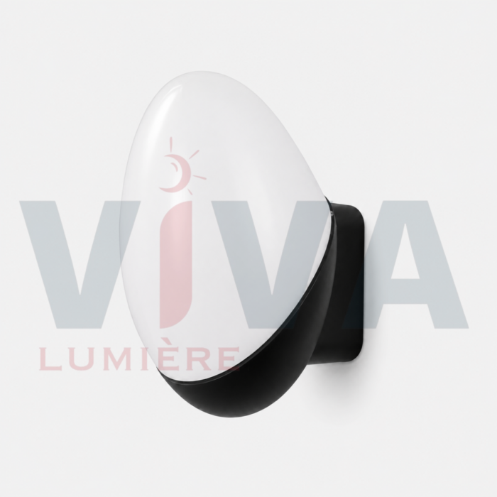 Applique murale LED ronde blanche vue produit