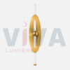 Applique murale ovale dorée LED vue produit