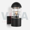 Applique murale extérieure lanterne LED noire avec diffuseur transparent