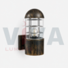 Applique murale extérieure lanterne LED noir doré vieilli pour façade