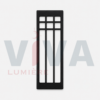Applique murale LED noire avec grille rectangulaire