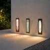 Applique LED extérieure rectangulaire noire design moderne