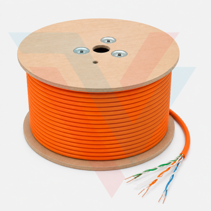 Câble réseau orange 305m 24AWG sur bobine