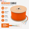 Informations câble réseau orange 305m 24AWG