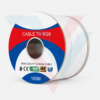 Câble coaxial RG6 TV 100m blanc
