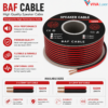 Câble BAF speaker cable rouge noir 2x1.5mm² 100m