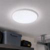 Panel LED crystal 3D installé au plafond avec lumière blanche froide