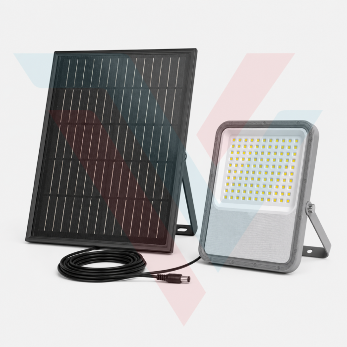 Projecteur solaire LED avec panneau externe 6500K IP65