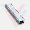 Profilé aluminium LED gris avec diffuseur opale pour éclairage indirect