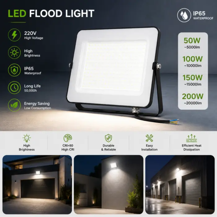 Projecteur LED Extérieur 220V IP65 – Image 3
