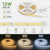 Ruban LED COB 220V 12W/m disponible en 3000K 4000K et 6500K