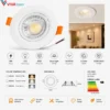 Spot LED encastrable 8W IP20 3000K 4000K 6500K AC85-265V