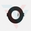 Support spot encastrable rond noir compatible MR16 GU10