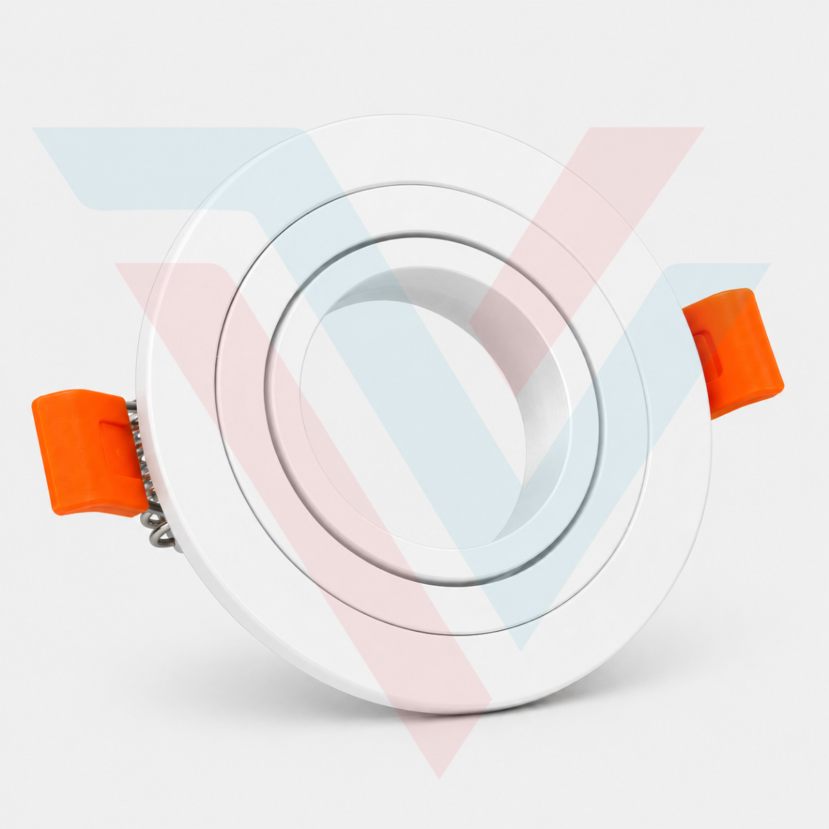 support spot plafond rond blanc et noir