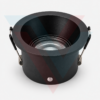 Spot encastrable rond GU5.3 noir IP54 Ø75mm