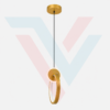 Suspension LED anneau moderne dorée avec design circulaire