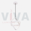 Suspension LED géométrique blanche avec design moderne