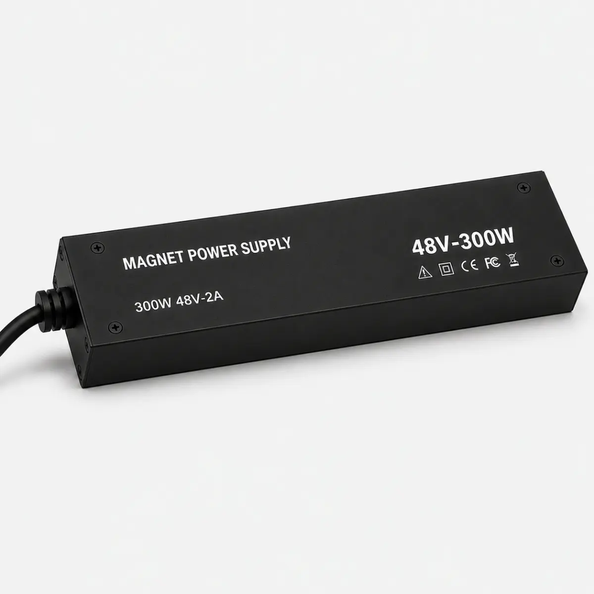Alimentation rail magnétique 48V noire pour éclairage intérieur