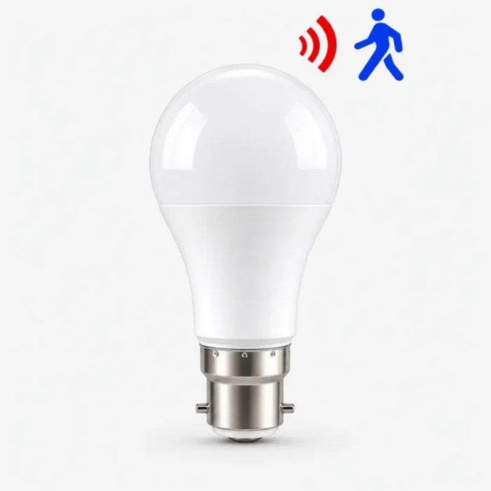 Ampoule LED avec détecteur 9W 6500K culot B22