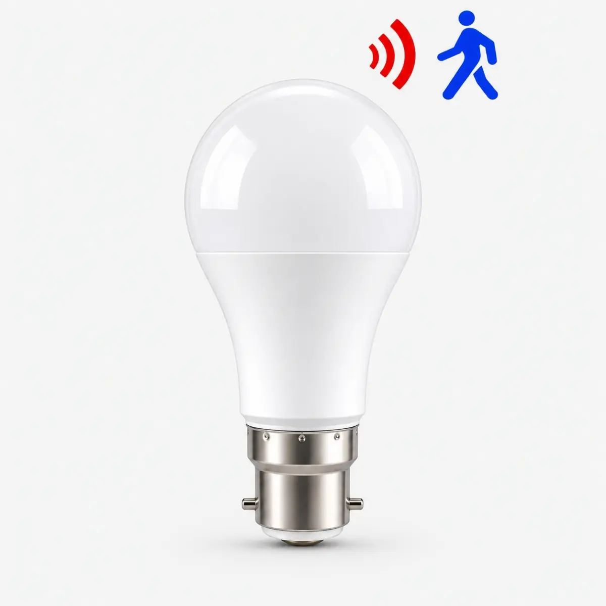 Ampoule LED avec détecteur 9W 6500K culot B22