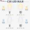 Ampoule LED C35 4W E14 E27 3000K 6500K