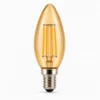 Ampoule LED C35 4W 2700K verre ambré E14 E27