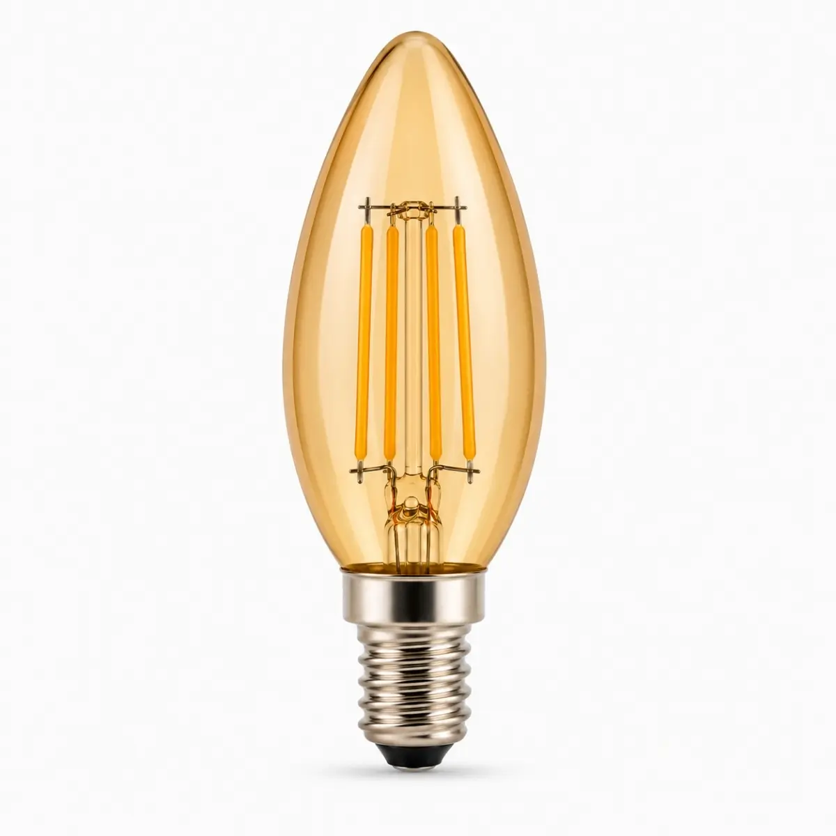 Ampoule LED C35 4W 2700K verre ambré E14 E27