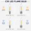 Ampoule LED flamme C35 4W E14 E27 disponible en 3000K et 6500K
