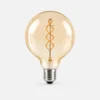 Ampoule G125 verre ambré lumière chaude