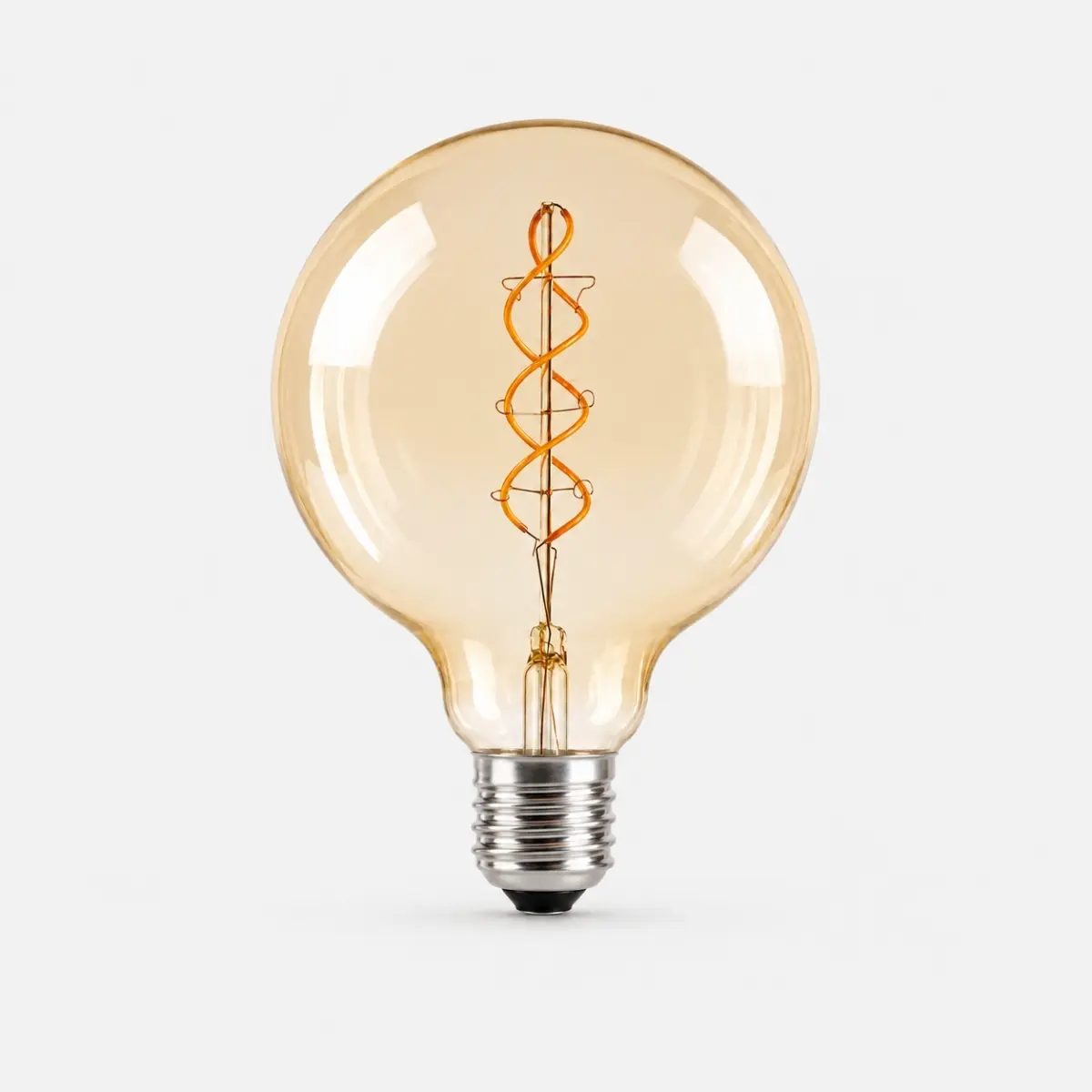 Ampoule G125 verre ambré lumière chaude