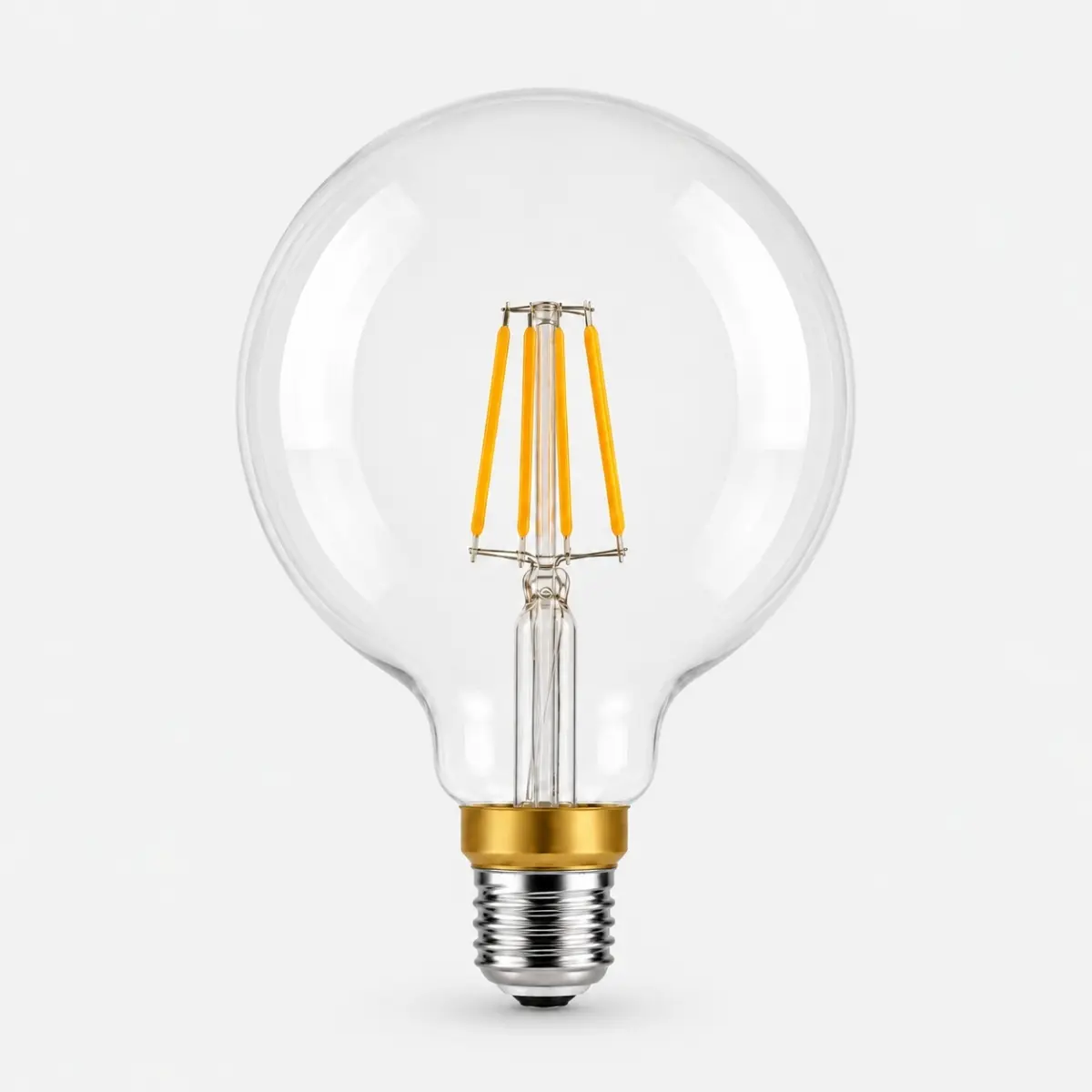 Ampoule G125 diamant ambré décorative