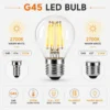 Ampoule LED G45 4W E14 E27 2700K blanc chaud
