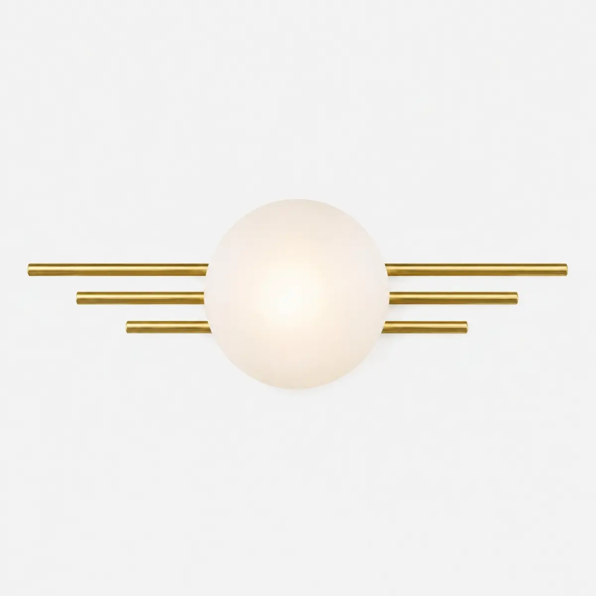 Applique murale dorée boule avec barres décoratives