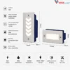 Fiche technique applique murale encastrable LED 5W IP65