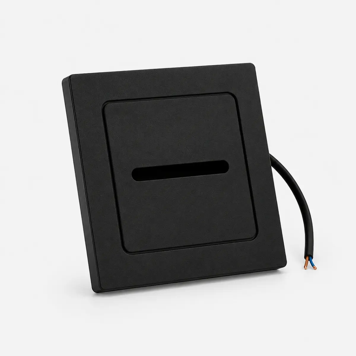 Applique murale encastrée LED carrée noire 3W IP65