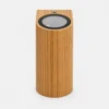 Applique murale extérieure cylindrique effet bois haut et bas