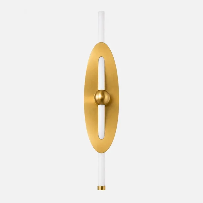 Applique murale ovale dorée LED vue produit