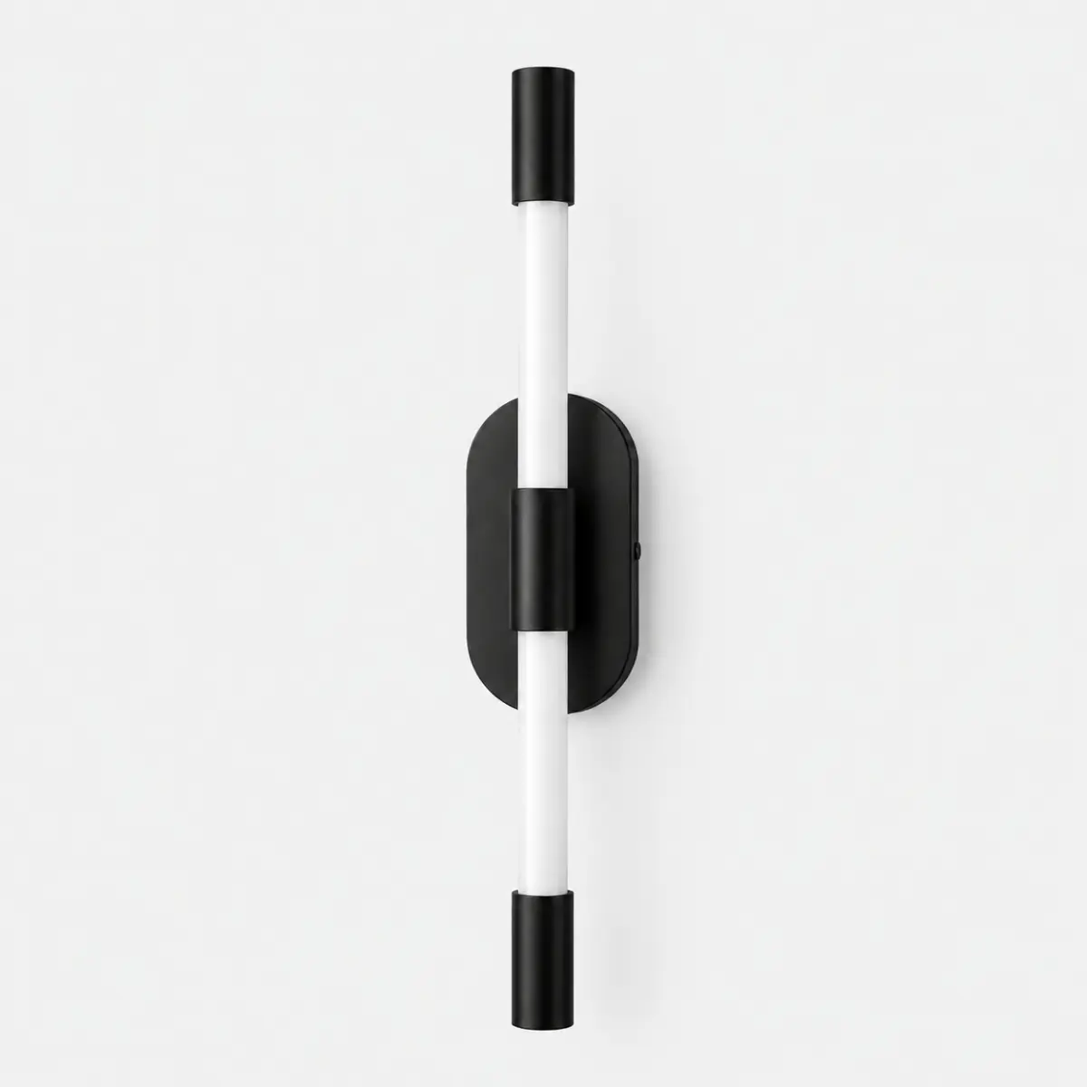 Applique murale LED tube verticale noire