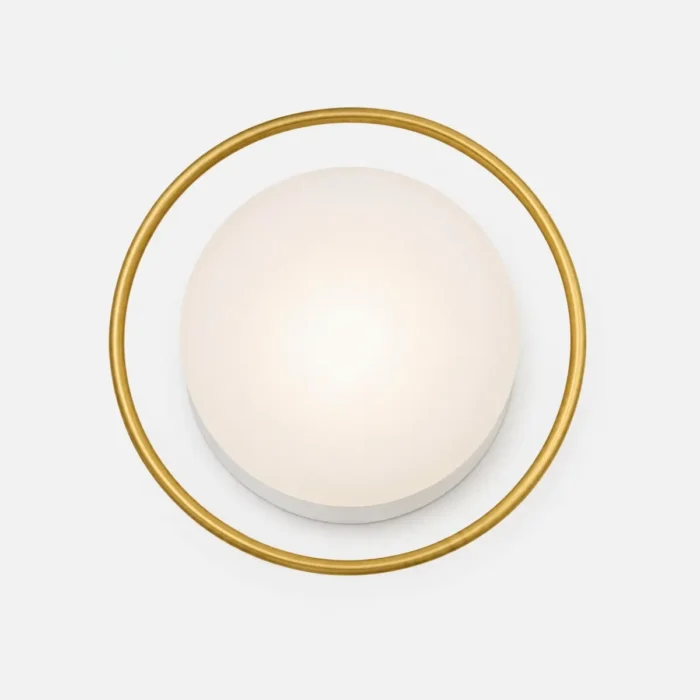 Applique murale ronde dorée LED design moderne