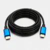 Câble HDMI 2.0 haute vitesse noir avec connecteurs bleus