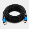 Câble HDMI 2.0 haute vitesse noir avec connecteurs bleus