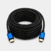 Câble HDMI 2.0 haute vitesse noir avec connecteurs bleus
