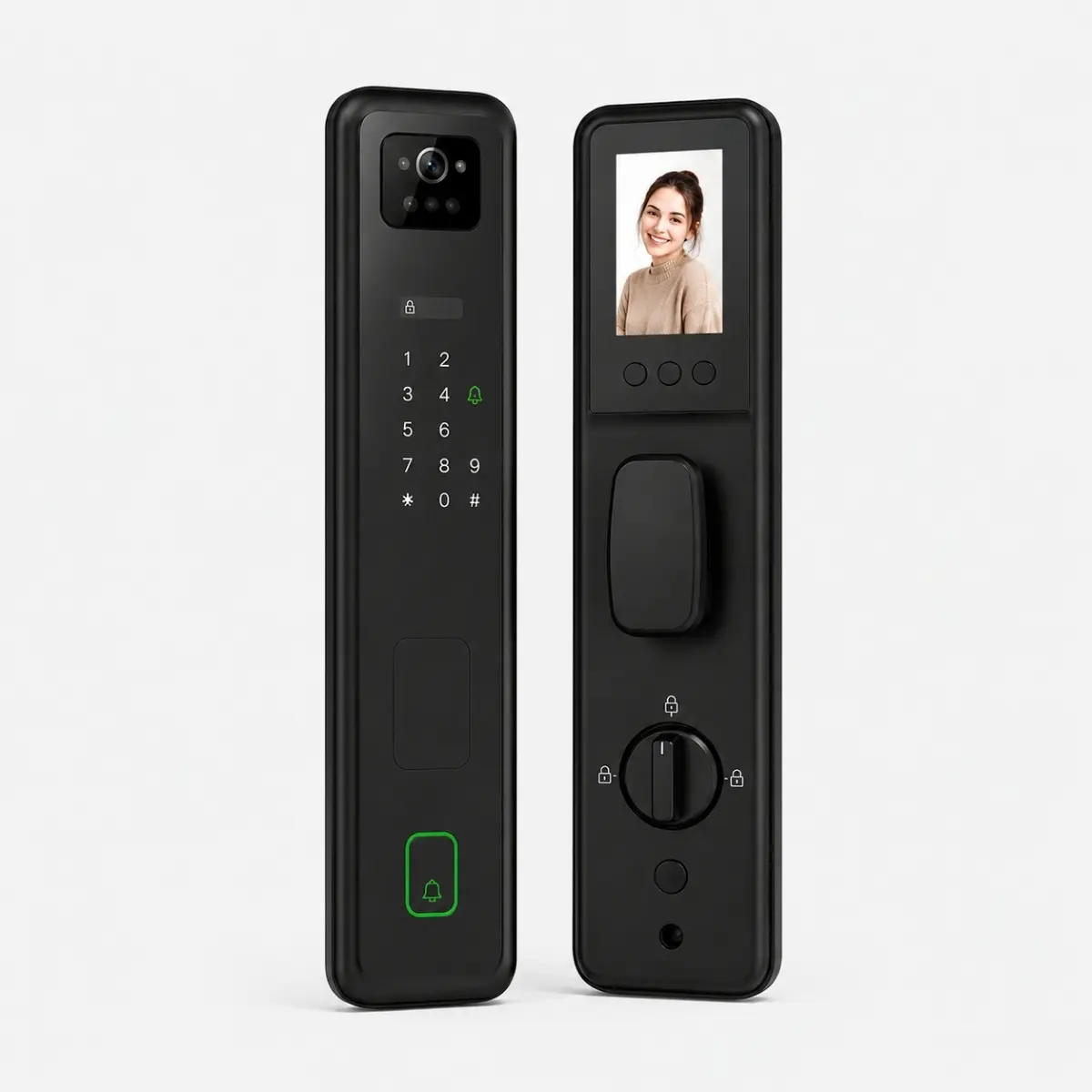 Serrure intelligente avec caméra et écran intérieur