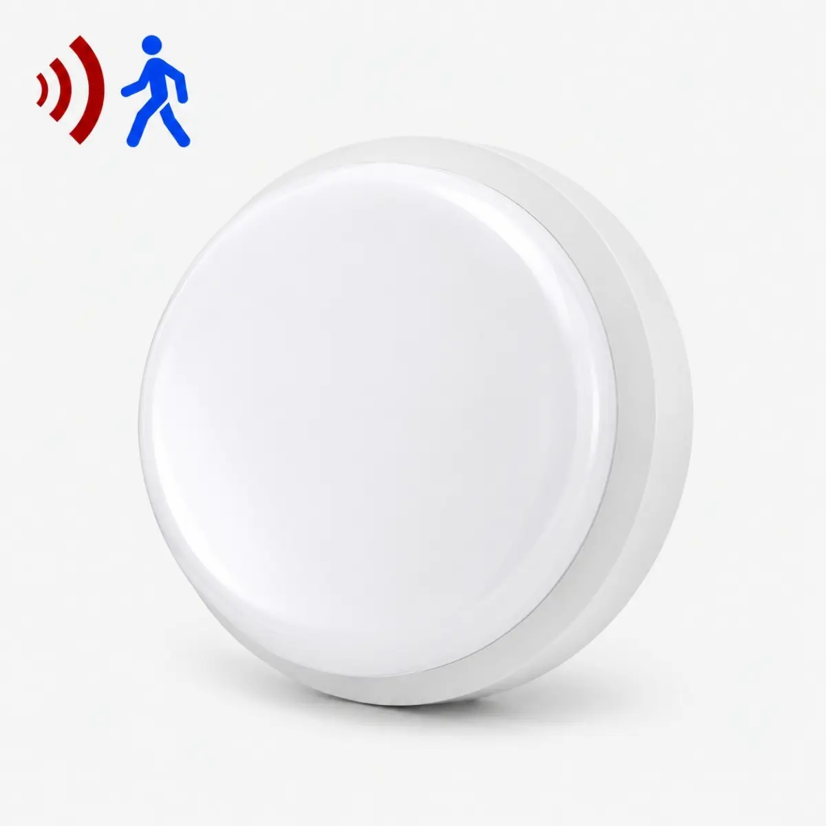 Hublot LED rond détecteur blanc 24W 6500K IP65