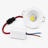Mini spot LED encastré blanc et noir avec lumière 3000K et 6500K